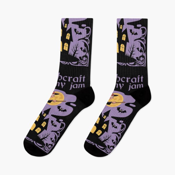 Item preview, WITCHCRAFT IS MY JAM - FLYING PURPLE WITCH - HALLOWEEN AND HOUNTED HOUSE designed and sold by justyna-s28.