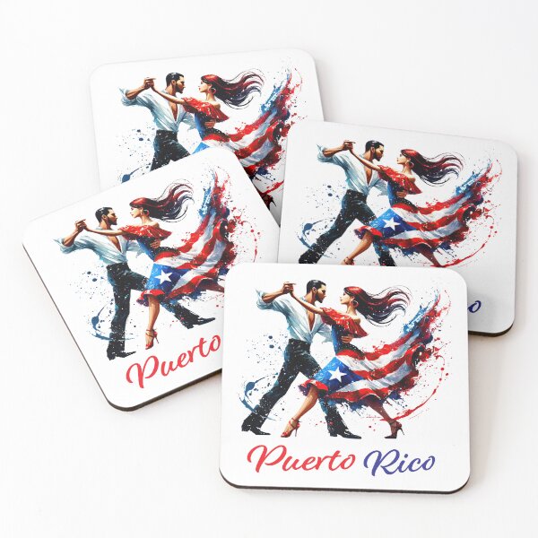 Item preview, Puerto Rico Salsa Dance Couple with Flag Colors Gifts designed and sold by Maniutek.