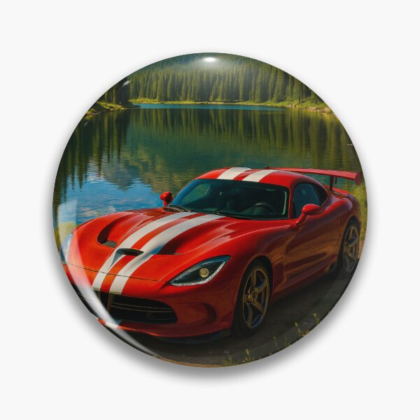 Item preview, Striking Sports Car Glows Beside Alpine Lake designed and sold by RevUpDesign.