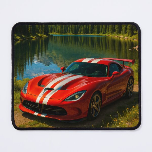 Item preview, Striking Sports Car Glows Beside Alpine Lake designed and sold by RevUpDesign.