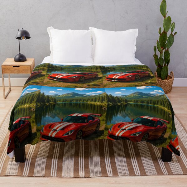 Item preview, Striking Sports Car Glows Beside Alpine Lake designed and sold by RevUpDesign.