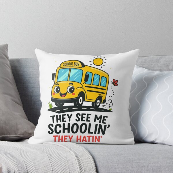 Item preview, Cute Cartoon School Bus with Funny Slogan Illustration designed and sold by My-Hoodies.