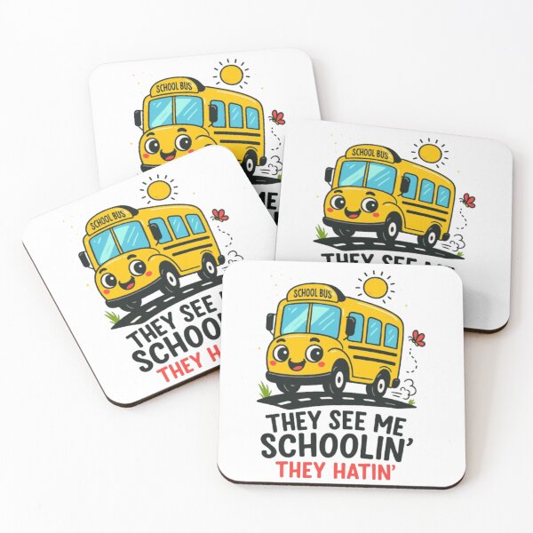 Item preview, Cute Cartoon School Bus with Funny Slogan Illustration designed and sold by My-Hoodies.