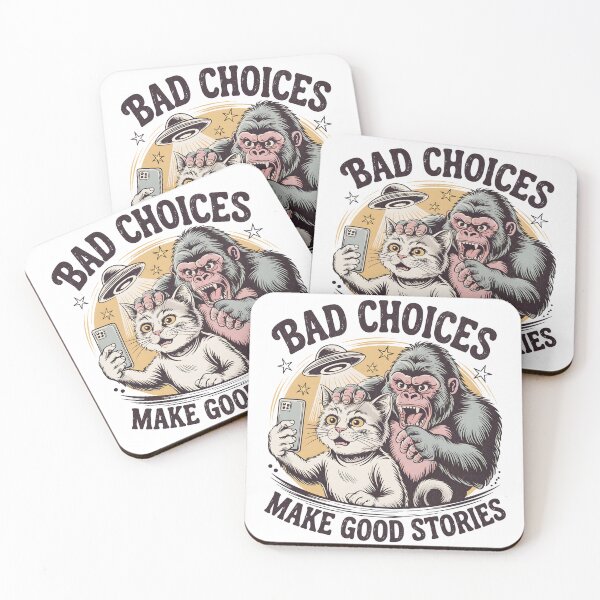 Item preview, Bad Choices Make Good Stories - Gorilla Cat designed and sold by BeansterNL.