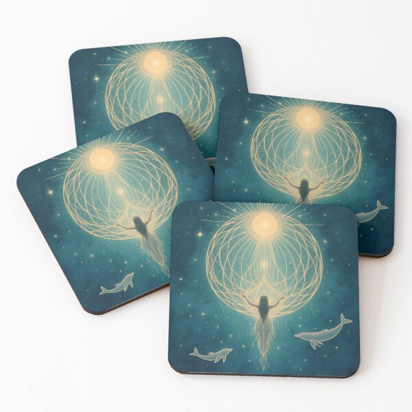 Item preview, Diosa Acuática Cósmica – Golden Sacred Geometry Cosmic Ocean Goddess – Golden Sacred Geometry designed and sold by 	aluzia.design.