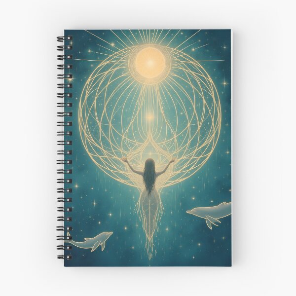 Item preview, Cosmic Ocean Goddess – Golden Sacred Geometry designed and sold by 	aluzia.design.