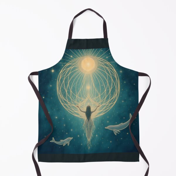 Item preview, Cosmic Ocean Goddess – Golden Sacred Geometry designed and sold by aluzia.design.