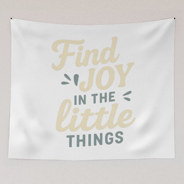 Item preview, Find Joy in the Little Things – Minimalist Motivational Typography designed and sold by IM Hunter.