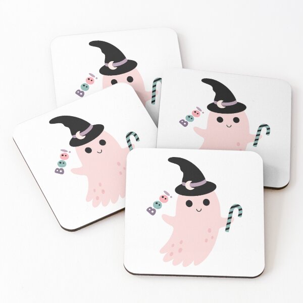 Artikelvorschau, Süßes rosa Gespenst Halloween - Gruseliges Design entworfen und verkauft von Julza Art.
