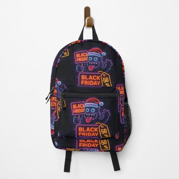 Item preview, Retro Neon Black Friday Sale with Glitch Effect – Cyberpunk Style Poster designed and sold by CheriTanya.