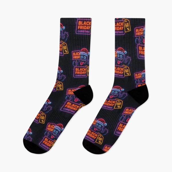 Item preview, Retro Neon Black Friday Sale with Glitch Effect – Cyberpunk Style Poster designed and sold by CheriTanya.