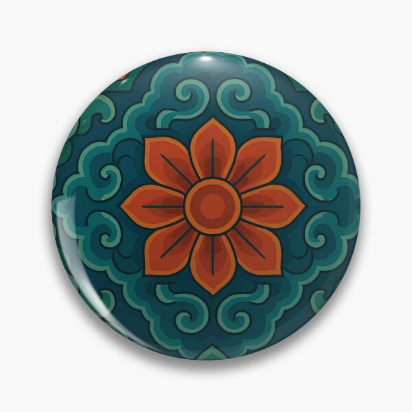 Item preview, Korean Dancheong Poster – 화이팅! 행복 평화 designed and sold by CosmicSplendor.