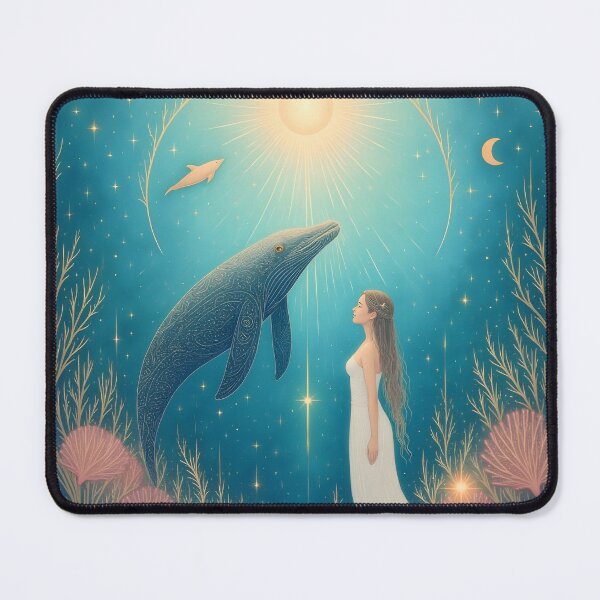 Item preview, Goddess of the Ocean and the Whale – Cosmic Connection Ocean Goddess and Whale – Cosmic Connection designed and sold by aluzia.design.