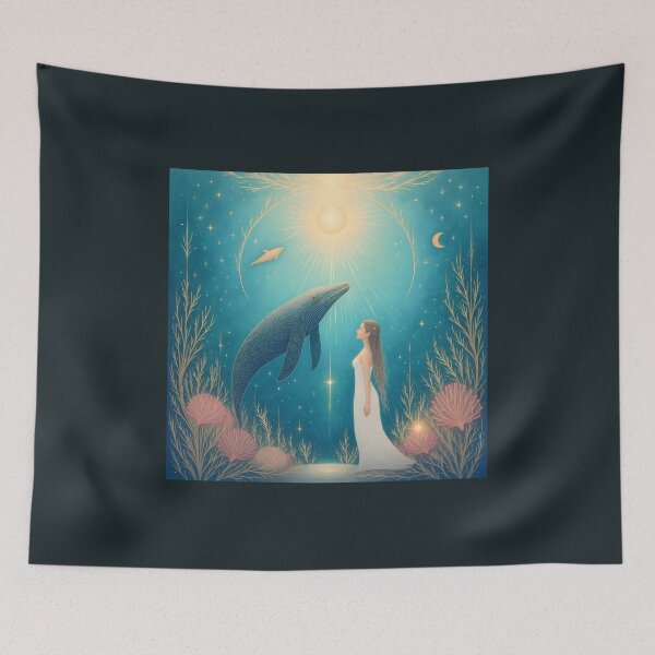 Item preview, Goddess of the Ocean and the Whale – Cosmic Connection Ocean Goddess and Whale – Cosmic Connection designed and sold by 	aluzia.design.
