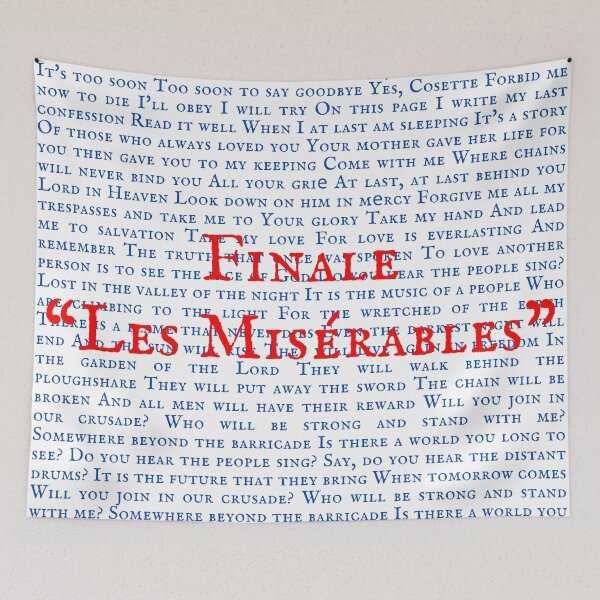 Item preview, Les Miserable Lyrics designed and sold by broadwaygirl142.