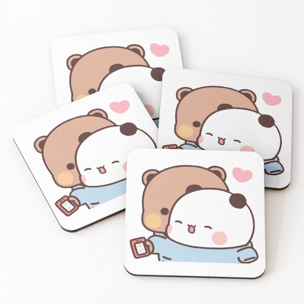 Aperçu de l'œuvre Bubu Dudu Panda Bear Mochi Lait Pêche 2026 créée et vendue par BlueSkylineArts.
