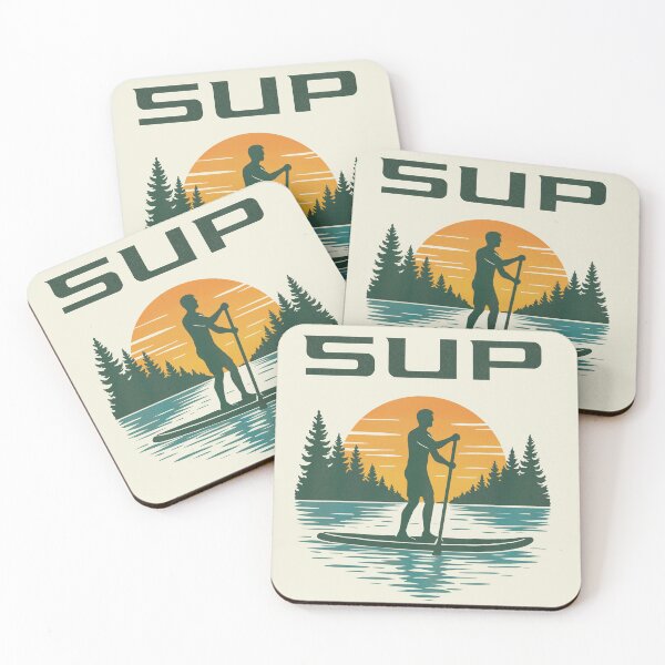 Item preview, SUP Paddleboarding Sunset Lake Outdoor  designed and sold by ChunkByChunk.