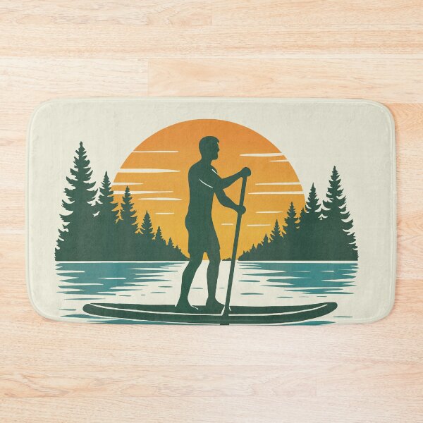 Item preview, SUP Paddleboarding Sunset Lake Outdoor  designed and sold by ChunkByChunk.