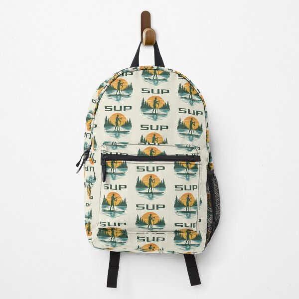 Item preview, SUP Paddleboarding Sunset Lake Outdoor  designed and sold by ChunkByChunk.
