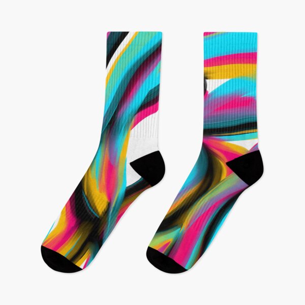 Item preview, Abstract Colourful Lines Pink Turquoise Black Yellow designed and sold by Anna Andrzejewska.