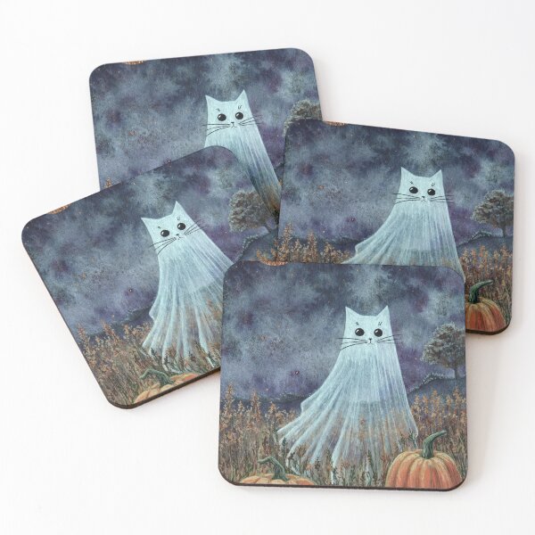 Item preview, Cat Ghost Haunting an Autumn Field designed and sold by dragonstarart.