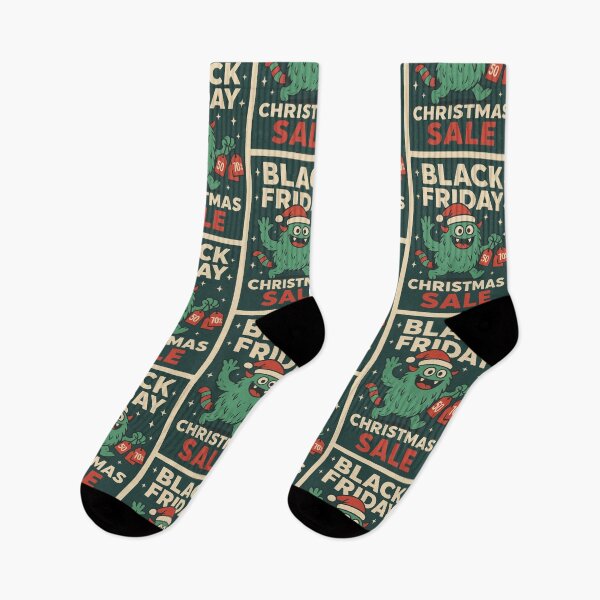 Item preview, Retro Christmas Discount Monster – Holiday Sale designed and sold by CheriTanya.