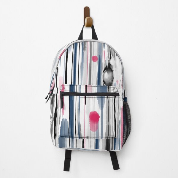 Item preview, Abstract Lines Pattern in Blue and Raspberry Pink designed and sold by Anna Andrzejewska.