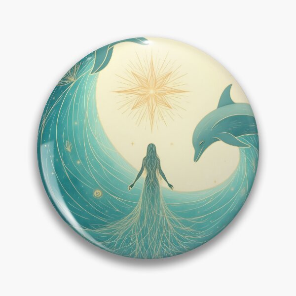 Item preview, Cosmic Sea Priestess – Golden Sacred Geometry Cosmic Sea Priestess – Golden Sacred Geometry designed and sold by 	aluzia.design.