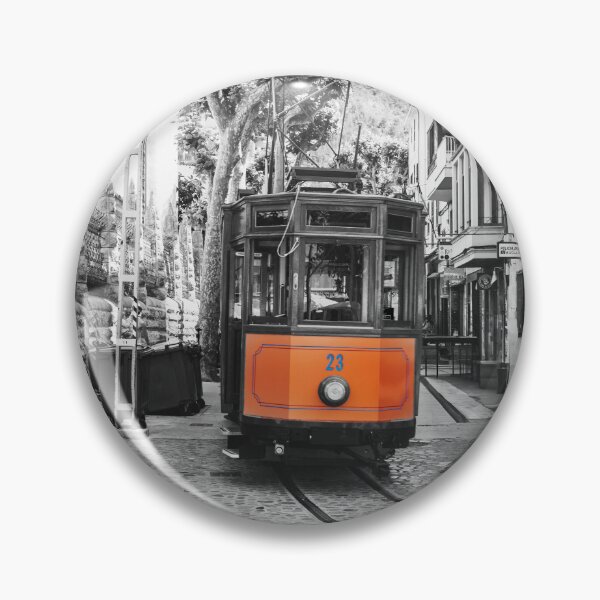 Item preview, Vintage Tram Soller - Mallorca - Spain designed and sold by Dyrk Wyst Redbubble Shop.