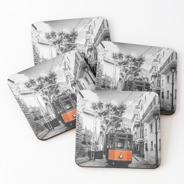 Item preview, Vintage Tram Soller - Mallorca - Spain designed and sold by Dyrk Wyst Redbubble Shop.