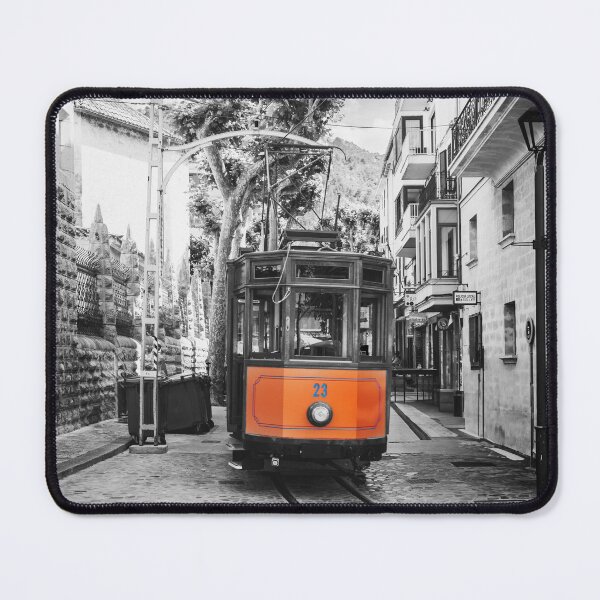 Item preview, Vintage Tram Soller - Mallorca - Spain designed and sold by Dyrk Wyst Redbubble Shop.