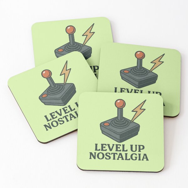 Item preview, Level Up Nostalgia – Retro Joystick Badge designed and sold by MarCinu Art.