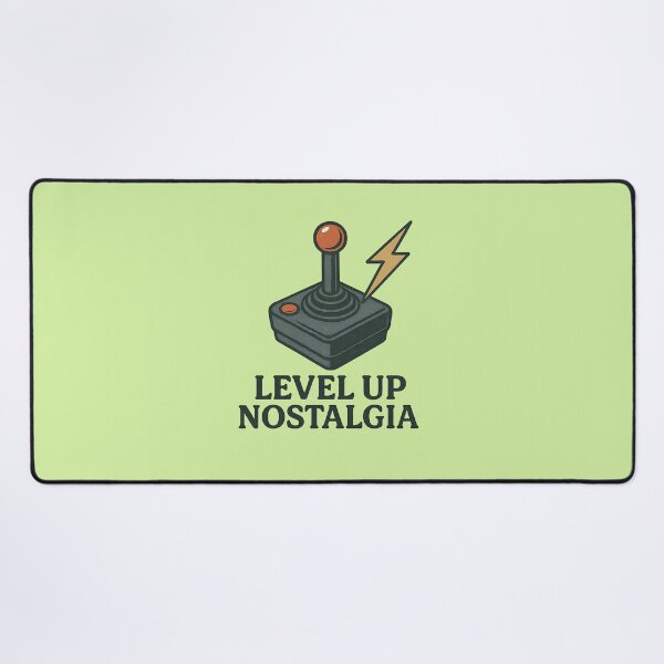 Item preview, Level Up Nostalgia – Retro Joystick Badge designed and sold by MarCinu Art.
