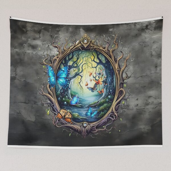 Item preview, The Enchanted Mirror – Gateway of Butterflies designed and sold by MysticOzzy.