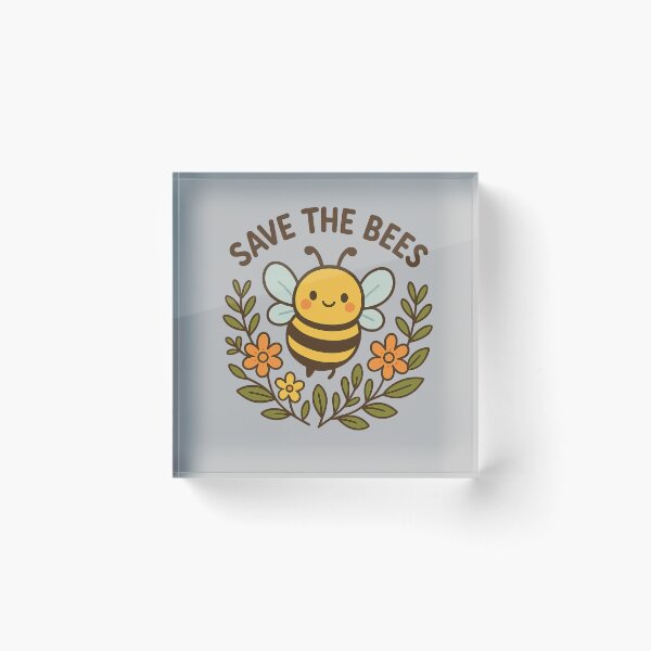 Item preview, Save the Bees - Cute Eco Friendly Bee Illustration designed and sold by Mintiko2.