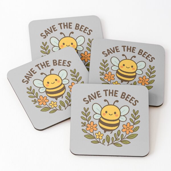 Item preview, Save the Bees - Cute Eco Friendly Bee Illustration designed and sold by Mintiko2.