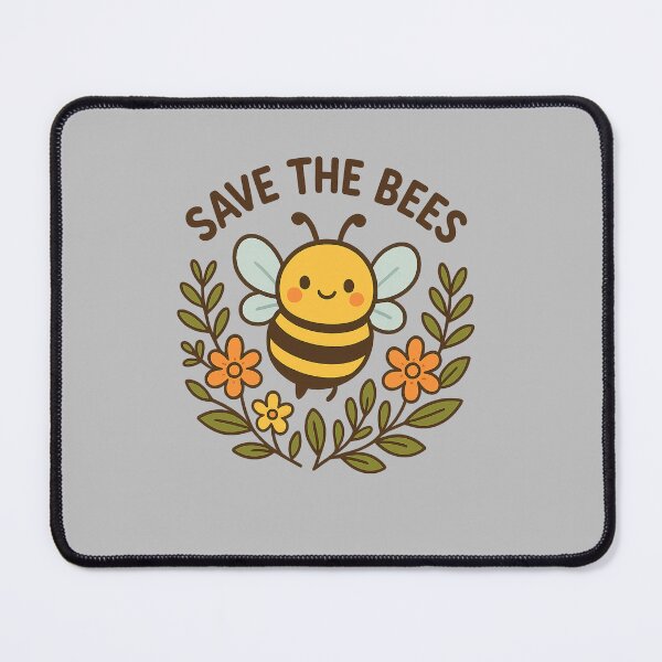 Item preview, Save the Bees - Cute Eco Friendly Bee Illustration designed and sold by Mintiko2.