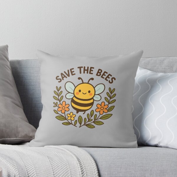 Item preview, Save the Bees - Cute Eco Friendly Bee Illustration designed and sold by Mintiko2.