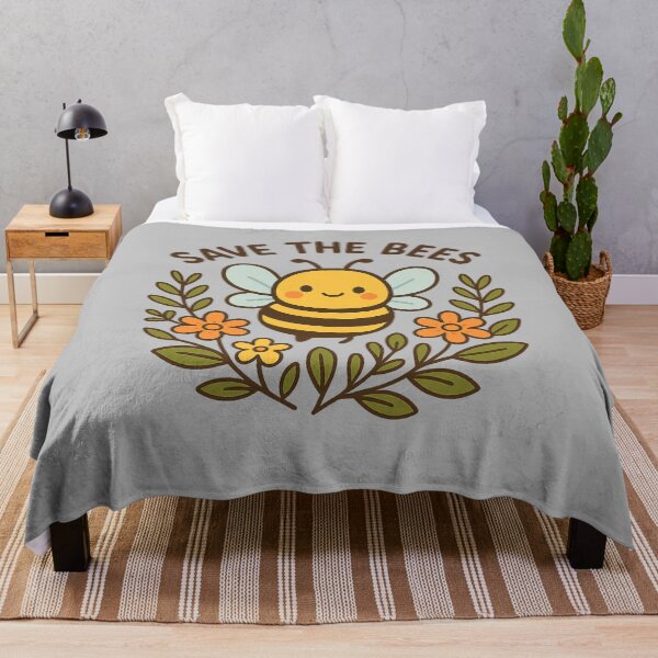 Item preview, Save the Bees - Cute Eco Friendly Bee Illustration designed and sold by Mintiko2.