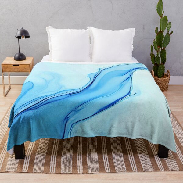 Item preview, Ethereal Blue Liquid Art Swirls designed and sold by Health And Fitness Posts e-Store.