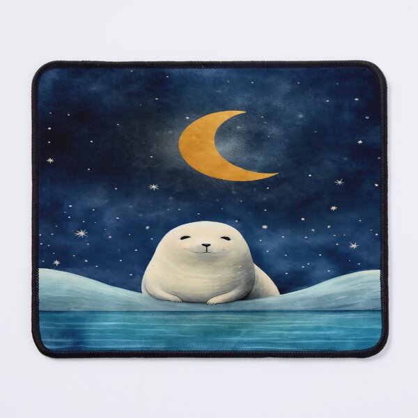 Item preview, Seal Under Starry Sky - Night Sky Art designed and sold by PawPrintStyles.