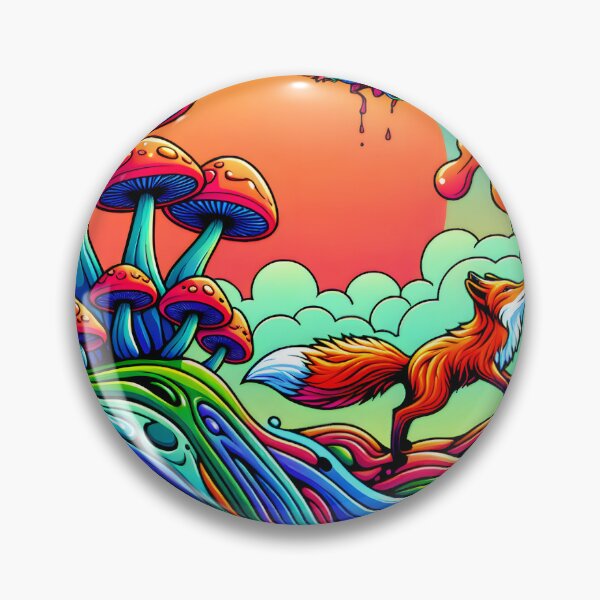 Item preview, Psychedelic Mushroom Scene Sticker designed and sold by Travelcases.