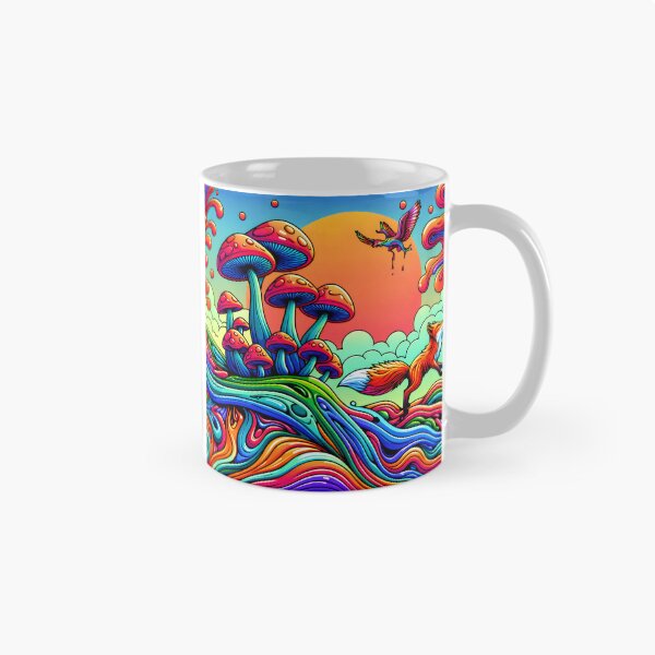 Item preview, Psychedelic Mushroom Scene Sticker designed and sold by Travelcases.