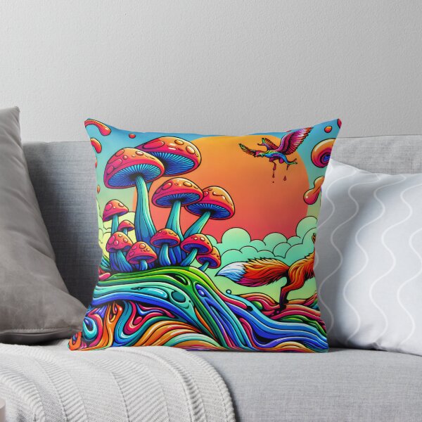 Item preview, Psychedelic Mushroom Scene Sticker designed and sold by Travelcases.