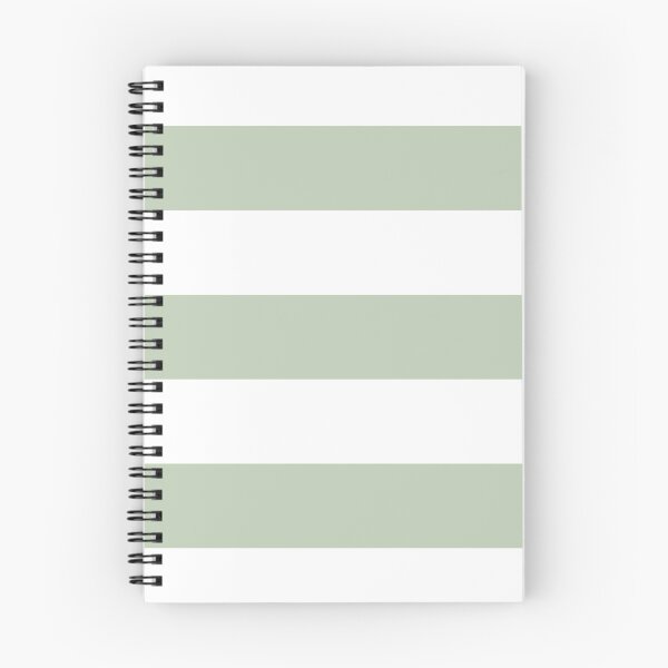 Item preview, Sage Green White Wide Horizontal Stripes designed and sold by Feeling Artsy.