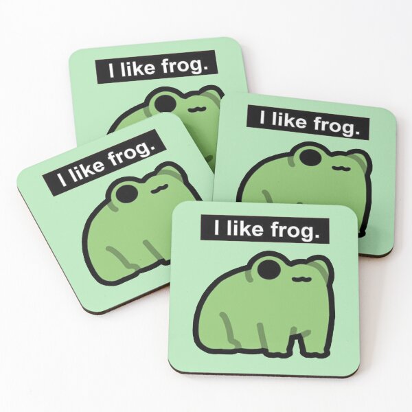 Item preview, I Like Frog – Minimalist Frog Meme designed and sold by Heavenly-Cloudz.