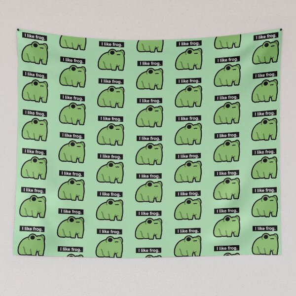 Item preview, I Like Frog – Minimalist Frog Meme designed and sold by Heavenly-Cloudz.