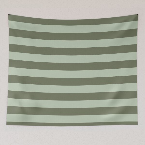 Item preview, Sage Green Moss Green Wide Horizontal Stripes designed and sold by Feeling Artsy.