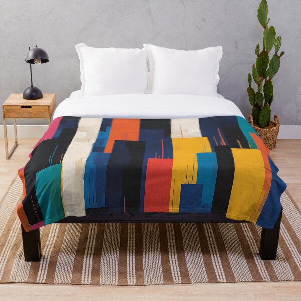 Item preview, Abstract Cityscape – Colorful Bars in Geometric Urban Composition designed and sold by Dino-Lune.