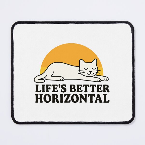 Item preview, Life is better lying down cat designed and sold by nkhookysun.
